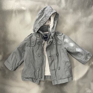 BabyGap Gray jacket with removable hood